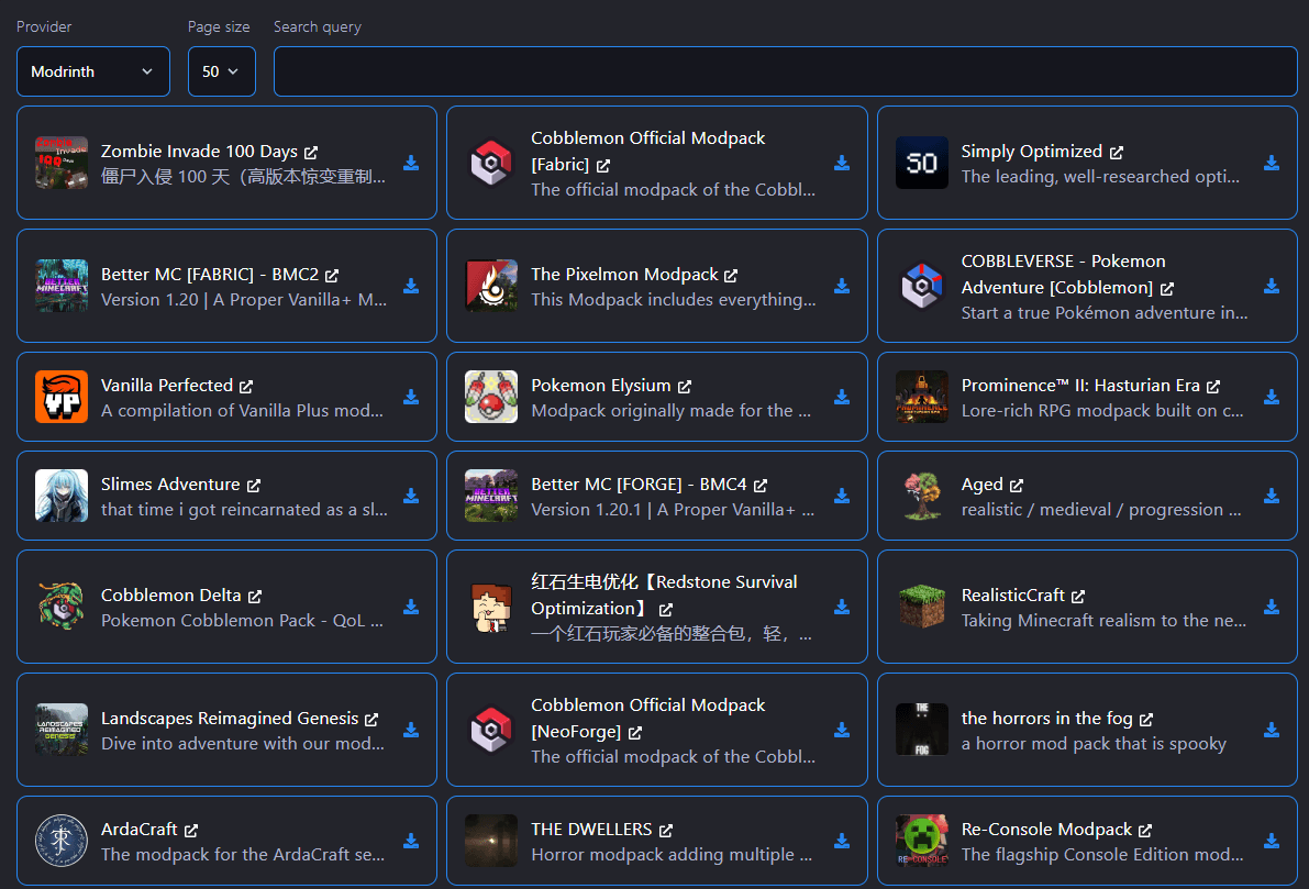 Modpacks installer