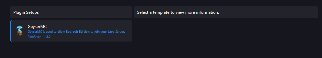 Template installer