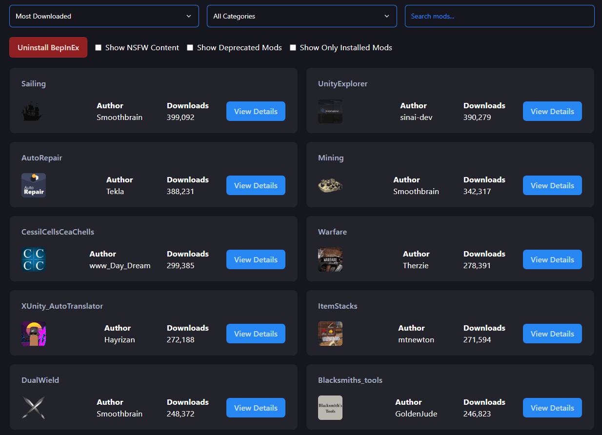 Valheim mods manager